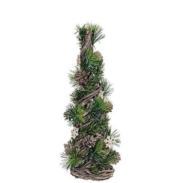 Woodland Snowy Pine Cone Tree Small - The Fox Decor